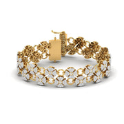 Clover Diamond Chain Bracelet