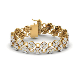 Clover Diamond Chain Bracelet