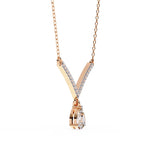 Diamond V-Pendant Necklace