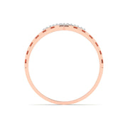 Diamond V Ring Rose Gold