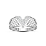 Diamond V Ring Rose Gold