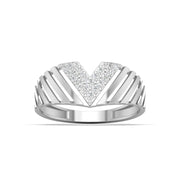 Diamond V Ring Rose Gold