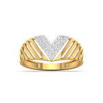 Diamond V Ring Rose Gold