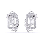 Diamond Vintage Halo Cluster Stud Earrings