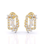 Diamond Vintage Halo Cluster Stud Earrings