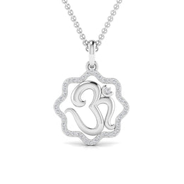 Divine OM Diamond Pendant