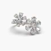 Double Bloom Cocktail Diamond Ring