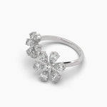 Double Bloom Cocktail Diamond Ring