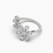 Double Bloom Cocktail Diamond Ring