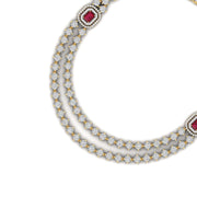 Double Chain Diamond Necklace