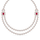 Double Chain Diamond Necklace