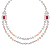 Double Chain Diamond Necklace