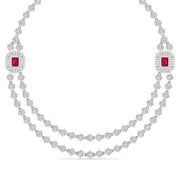 Double Chain Diamond Necklace