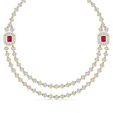 Double Chain Diamond Necklace