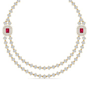 Double Chain Diamond Necklace