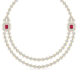 Double Chain Diamond Necklace