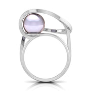 Double Halo Pearl Diamond Ring