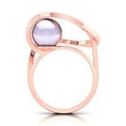Double Halo Pearl Diamond Ring