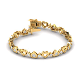 Double Heart Link Bracelet