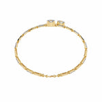 Double Row Diamond Bracelet with Chain