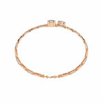 Double Row Diamond Bracelet with Chain