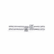 Double Row Diamond Bracelet with Chain