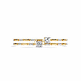 Double Row Diamond Bracelet with Chain
