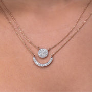 Double Strand Diamond Pendant