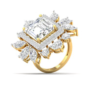 Dramatic Emerald Cut Diamond Ring