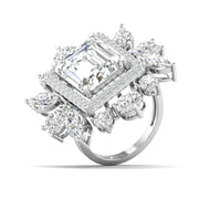 Dramatic Emerald Cut Diamond Ring