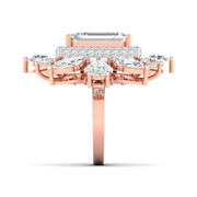 Dramatic Emerald Cut Diamond Ring