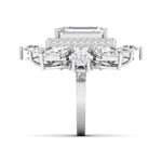 Dramatic Emerald Cut Diamond Ring