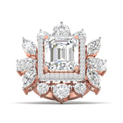 Dramatic Emerald Cut Diamond Ring