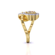 Dual Grace Halo Diamond Ring