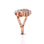 Dual Grace Halo Diamond Ring