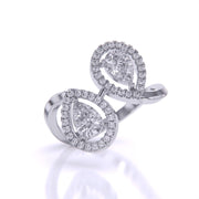 Dual Grace Halo Diamond Ring