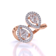 Dual Grace Halo Diamond Ring