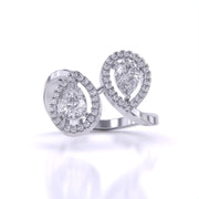 Dual Grace Halo Diamond Ring