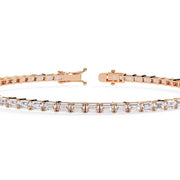 Elegant Baguette Diamond Tennis Bracelet