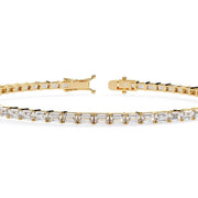 Elegant Baguette Diamond Tennis Bracelet