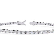 Elegant Baguette Diamond Tennis Bracelet