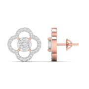 Elegant Clover Diamond Earrings