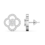Elegant Clover Diamond Earrings