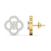 Elegant Clover Diamond Earrings