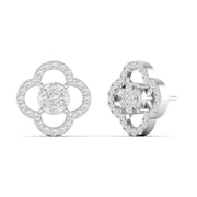 Elegant Clover Diamond Earrings