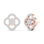 Elegant Clover Diamond Earrings