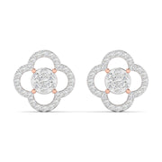 Elegant Clover Diamond Earrings