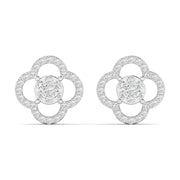 Elegant Clover Diamond Earrings