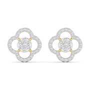 Elegant Clover Diamond Earrings