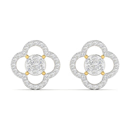 Elegant Clover Diamond Earrings